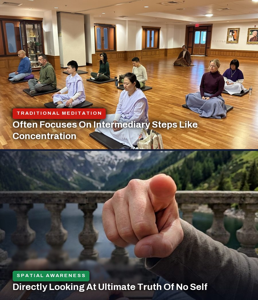 Traditional meditation versus spatial awareness
